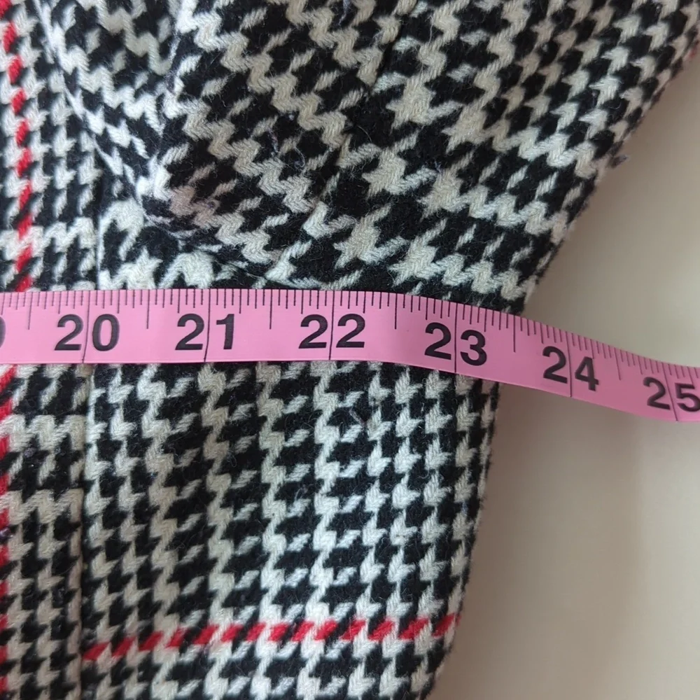 Talbots Black and White Plaid Blazer Houndstooth - Picture 7 of 10